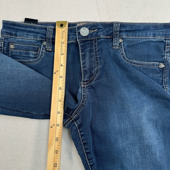 Kut From The Kloth Viv Toothpick Skinny Jeans Womens Size 6 Dark Blue Low Rise - Picture 11 of 14